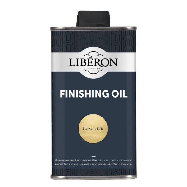 Photograph of Liberon Finishing Oil, Natural, 500ml, 5hr Dry Time, 10-12 sq m/l Coverage