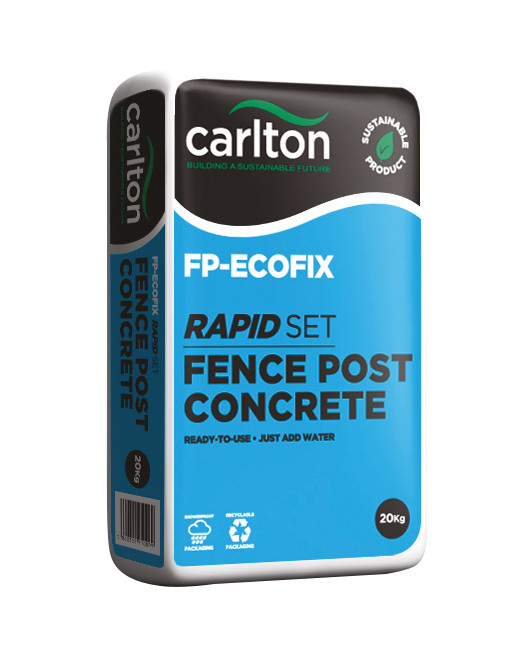 Photograph of Carlton FP ECOFIX Rapid Set Fence Post Concrete, Grey, 20kg