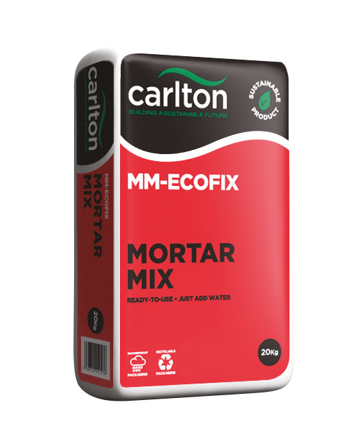 Photograph of Carlton mm ECOFIX mortar mix, Grey, 20kg