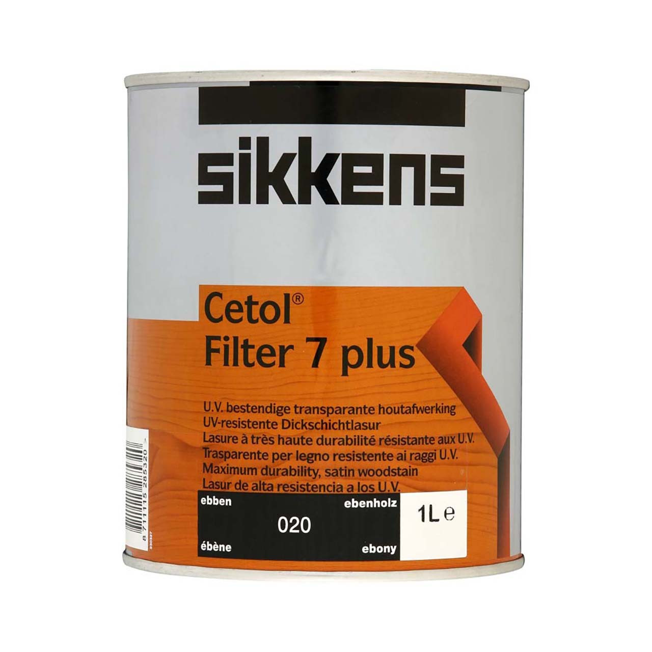 Photograph of Sikkens Cetol Filter 7 Plus 020 Ebony 1L Topcoat