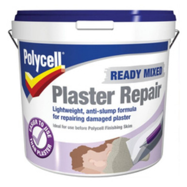 Further photograph of Polycell Plaster Repair Polyfilla, White, Water Based, 24hr Dry Time, 2.5L Tub