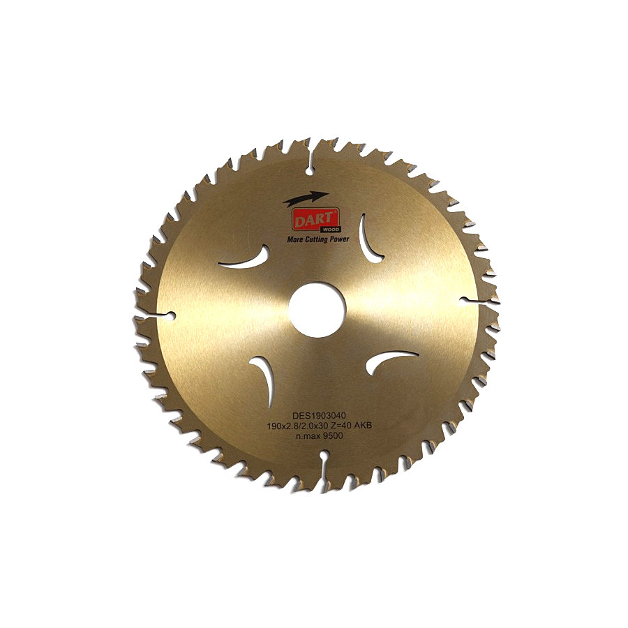 Photograph of DART GOLD ATB WOOD SAW BLADE 190DMM X 30B X 40Z DES1903040