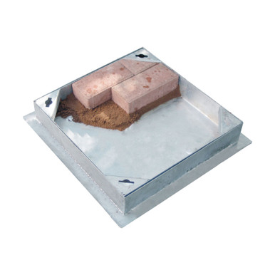 Block Pavior Internal Recessed Tray Manhole Cover & Frame 450mm x 450mm x 115mm Depth