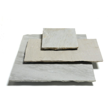 Further photograph of Pavestone Classic Sandstone Paving Slab 290mm x 290mm - Light Grey