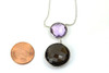 Necklace and Earrings with Natural Smoky Topaz and Amethyst