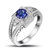 Tanzanite Ring Antqiue Design with Natural Diamonds
