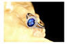 Beautiful Oval Cut Split Shank Tanzanite Ring with Natural Diamonds 
