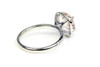 Unique Diamond Morganite Engagement Ring and Wedding Band