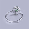 Oval Green Tsavorite Gemstone Diamond Ring 