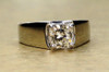 Classic radiant cut diamond engagement ring