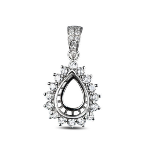 Pear 14k Gold Engagement Semi Mount 
