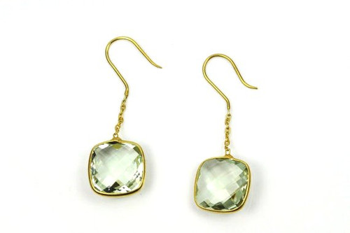 Beautiful Green Amethyst Earrings