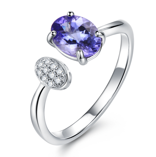 Diamond and Tanzanite Antique Ring 