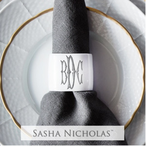 Nall-doyle Sasha Nicholas White Linen Dinner Napkin