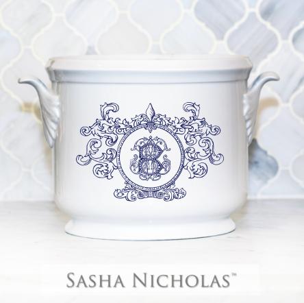 Denious-brewer Fleur De Lis Champagne Bucket, Denious-Brewer Fleur De Lis Champagne Bucket, Sasha Nicholas