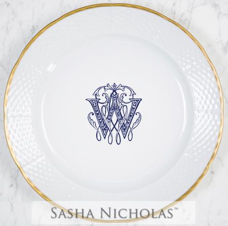 Cramer-wrenn Weave 24k Gold Charger Plate, Cramer-Wrenn Weave 24K Gold Charger Plate, Sasha Nicholas