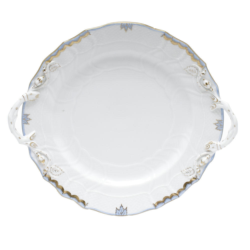 Valdez-tritt Herend Princess Victoria Chop Plate W/handles, Light Blue, Valdez-Tritt Herend Princess Victoria Chop Plate w/Handles, Light Blue, Sasha Nicholas