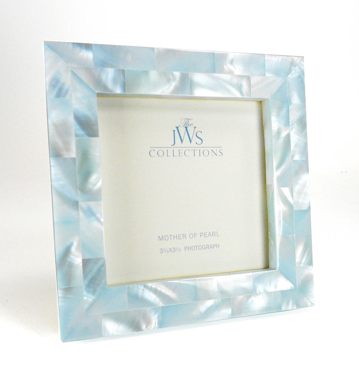 Mother of Pearl Photo Frame 4x6 Picture Frame Blue and White Frame