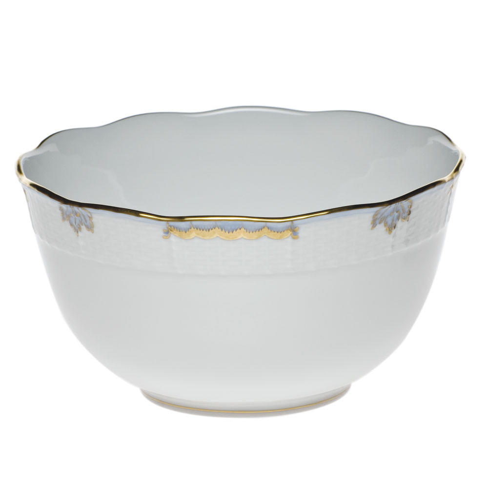 Baraby-ohanian Herend Princess Victoria Round Bowl, Light Blue, Baraby-Ohanian Herend Princess Victoria Round Bowl, Light Blue, Sasha Nicholas