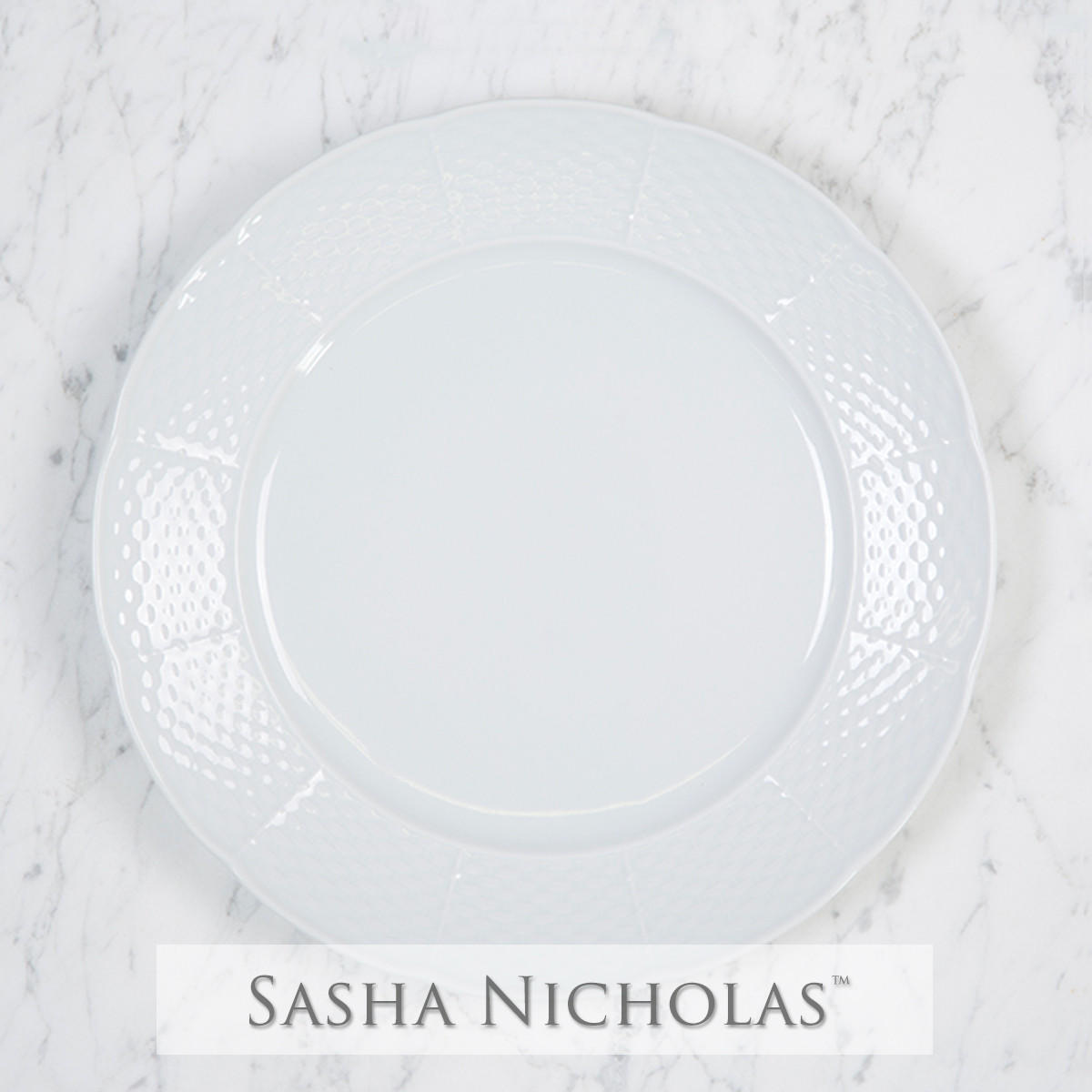 Lemp-ivie Weave Simply White Dinner Plate, Lemp-Ivie Weave Simply White Dinner Plate, Sasha Nicholas