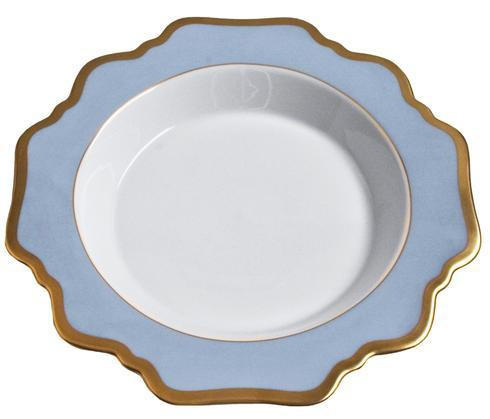 Anna's Palette Sky Blue Rim Soup Plate, ANNDVC-APSB6, Sasha Nicholas