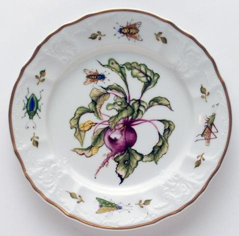 Antique Vegetables Beet Salad Plate, ANNDVC-78, Sasha Nicholas