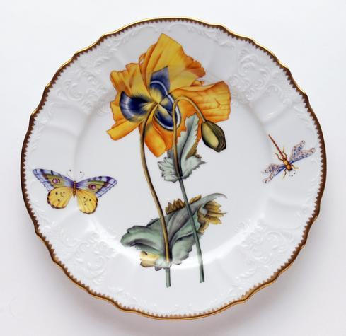 Mimosa Yellow Poppy Flower Dinner Plate, ANNDVC-MC27, Sasha Nicholas