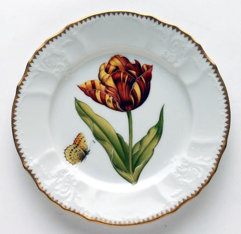 Old Master Tulips Red, Yellow, & Orange Tulip Salad Plate, ANNDVC-1312, Sasha Nicholas