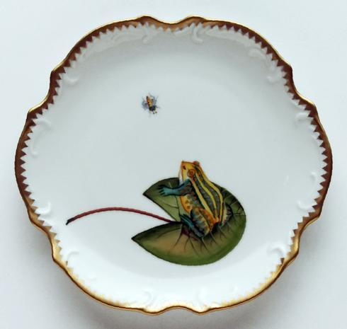 Seascape Waterlily Frog On Lily Pad Bread & Butter Plate, ANNDVC-827, Sasha Nicholas