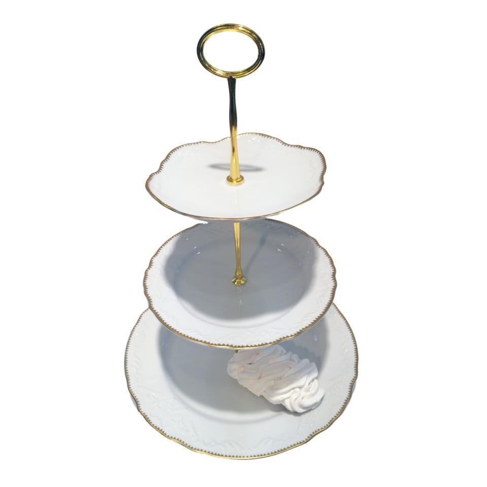 Simply Anna Gold 3 Plate Tiered Cake Stand, ANNDVC-SA3PTDSB, Sasha Nicholas