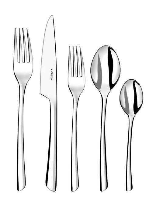 Stainless Steel Flatware J'ai Goute Five Piece Place Setting, COUDVC-624301, Sasha Nicholas