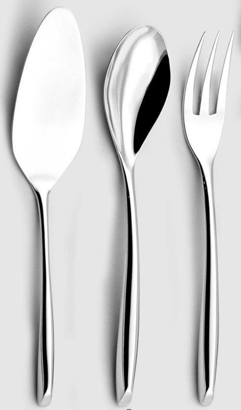 Silver Plated Flatware S-kiss Four Piece Hostess Set, COUDVC-512410, Sasha Nicholas