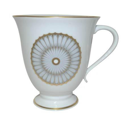 Arcades Grey & Gold Footed Mug, DESBIA-032924, Sasha Nicholas