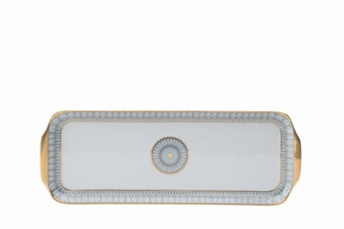 Arcades Grey & Gold Rectangular Cake Platter, DESBIA-030461, Sasha Nicholas