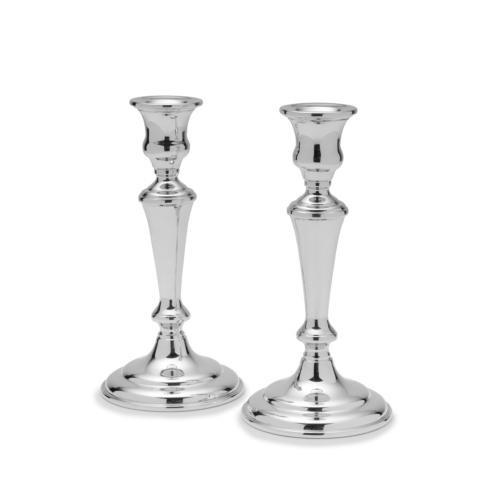 Pewter Home And Tabletop Large Candlesticks, 8" Pair, EMPLBD-838, Sasha Nicholas