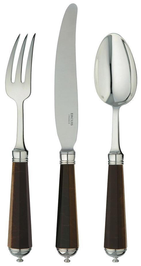 Sterling Silver Flatware Medicis Octogone Tiger Dinner Spoon, ERCRSL-F630171-01, Sasha Nicholas