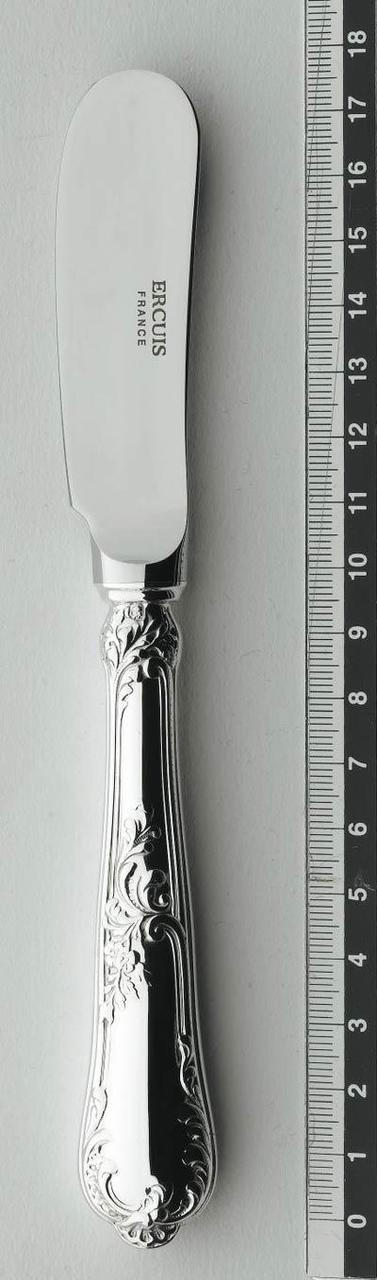 Sterling Silver Flatware Rocaille Sterling Butter Spreader, ERCRSL-F630720-27, Sasha Nicholas