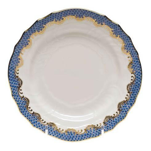 Fish Scale Blue Bread & Butter Plate - Blue