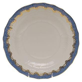 Fish Scale Blue Dessert Plate - Blue