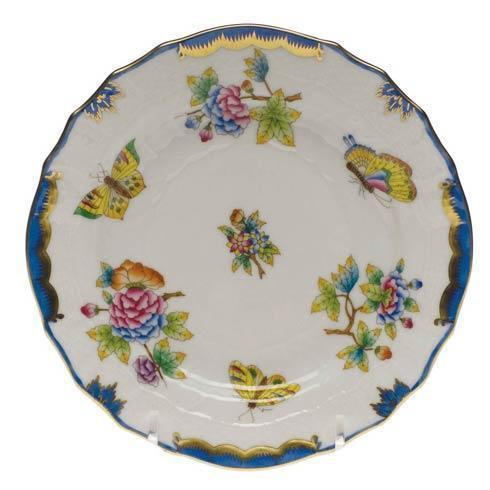 Queen Victoria Blue Border Bread & Butter Plate