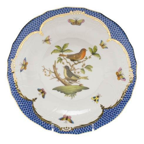 Rothschild Bird Blue Border Dessert Plate - Motif 03, HERHRD-RO-EB-01520-0-03, Sasha Nicholas