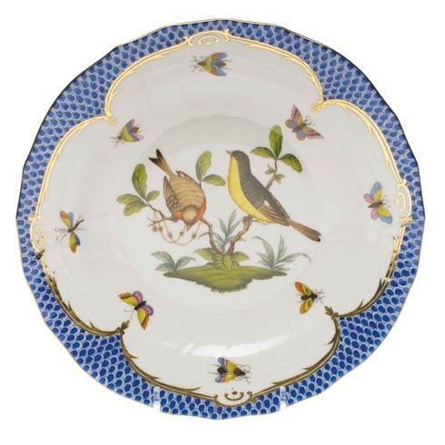 Rothschild Bird Blue Border Dessert Plate - Motif 07, HERHRD-RO-EB-01520-0-07, Sasha Nicholas