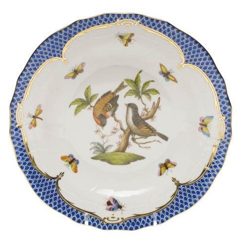 Rothschild Bird Blue Border Dessert Plate - Motif 12, HERHRD-RO-EB-01520-0-12, Sasha Nicholas