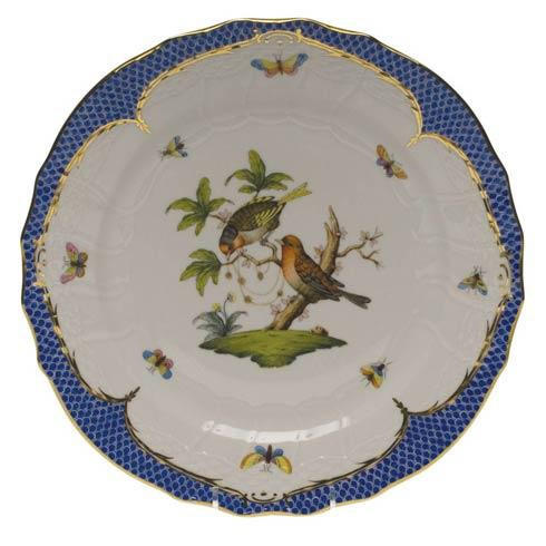 Rothschild Bird Blue Border Service Plate - Motif 10, HERHRD-RO-EB-01527-0-10, Sasha Nicholas