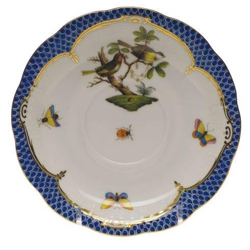 Rothschild Bird Blue Border Tea Saucer - Motif 11, HERHRD-RO-EB-00734-1-11, Sasha Nicholas