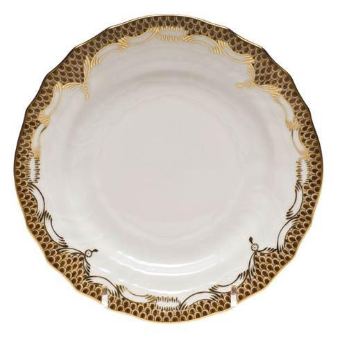 Fish Scale Brown Bread & Butter Plate - Brown