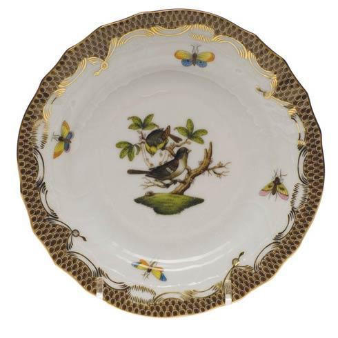 Rothschild Bird Brown Border Bread & Butter Plate - Mo 01