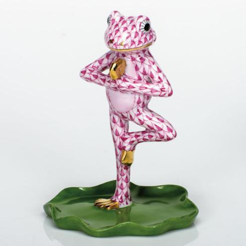Yoga Frog in Tree Pose - Raspberry