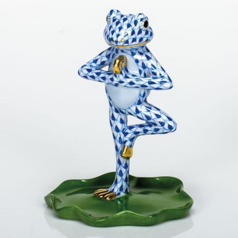 Yoga Frog in Tree Pose - Sapphire