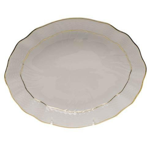 Golden Edge Oval Dish